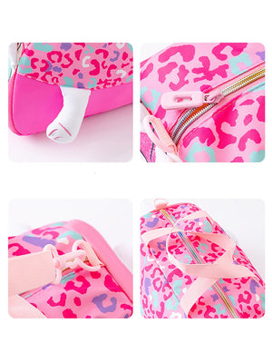 Little Surprise Box, Cute Prints/Theme Kids Duffle Bag for Classes and Travel, 5 years + - LSB - BG - PNKMINTCAT - DUFFEL