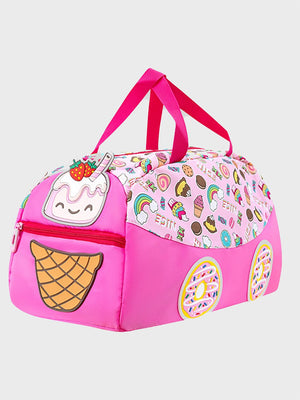 Little Surprise Box, Cute Prints/Theme Kids Duffle Bag for Classes and Travel, 5 years + - LSB - BG - DONUTCNDY - DUFFEL