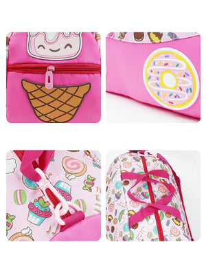 Little Surprise Box, Cute Prints/Theme Kids Duffle Bag for Classes and Travel, 5 years + - LSB - BG - DONUTCNDY - DUFFEL