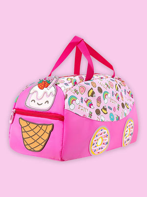 Little Surprise Box, Cute Prints/Theme Kids Duffle Bag for Classes and Travel, 5 years + - LSB - BG - DONUTCNDY - DUFFEL