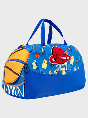 Little Surprise Box, Cute Prints/Theme Kids Duffle Bag for Classes and Travel, 5 years + - LSB - BG - BASKTBAL - DUFFEL