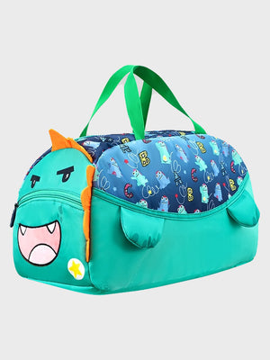 Little Surprise Box, Cute Prints/Theme Kids Duffle Bag for Classes and Travel, 5 years + - LSB - BG - GRNMONSTER - DUFFEL