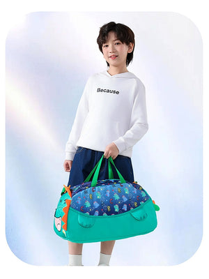 Little Surprise Box, Cute Prints/Theme Kids Duffle Bag for Classes and Travel, 5 years + - LSB - BG - GRNMONSTER - DUFFEL