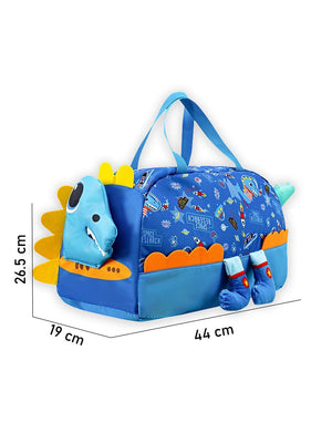 Little Surprise Box, Cute Prints/Theme Kids Duffle Bag for Classes and Travel, 5 years + - LSB - BG - DINOLEG - DUFFEL