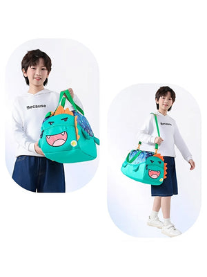 Little Surprise Box, Cute Prints/Theme Kids Duffle Bag for Classes and Travel, 5 years + - LSB - BG - GRNMONSTER - DUFFEL