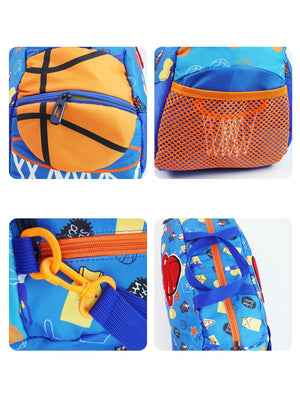 Little Surprise Box, Cute Prints/Theme Kids Duffle Bag for Classes and Travel, 5 years + - LSB - BG - BASKTBAL - DUFFEL