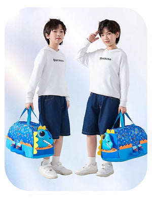 Little Surprise Box, Cute Prints/Theme Kids Duffle Bag for Classes and Travel, 5 years + - LSB - BG - DINOLEG - DUFFEL
