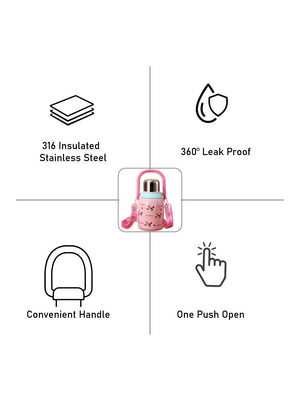 Little Surprise Box, Dachshund Puppy Stainless Steel Premium Insulated Water Bottle, 800ML - LSB - WB - PARTYHAT - PUPY