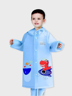 Little Surprise Box, Dino Hit Space Raincoat for Kids - LSB - RC - DINOHITSPACE - S