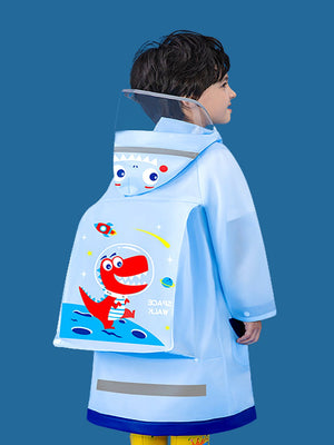 Little Surprise Box, Dino Hit Space Raincoat for Kids - LSB - RC - DINOHITSPACE - S