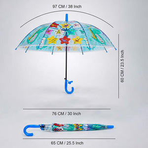 Little Surprise Box Dino Print Kids Umbrella Blue | The Mom Store - Monsoon Wear