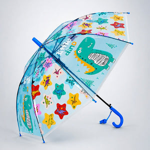 Little Surprise Box Dino Print Kids Umbrella Blue | The Mom Store - Monsoon Wear
