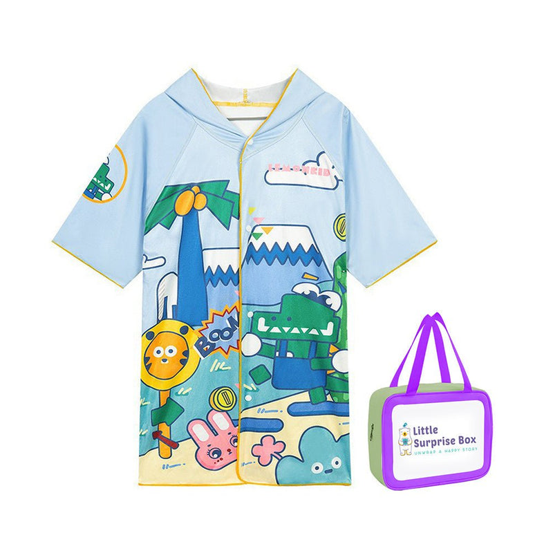 Little Surprise Box Dino Swim Poncho