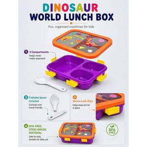 Little Surprise Box Dinosaur World Lunch Box | The Mom Store - Orange Lunch Box
