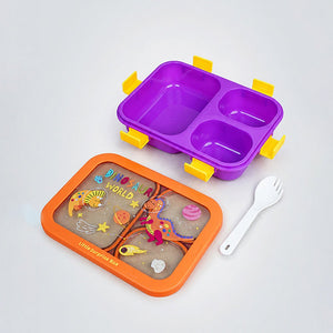 Little Surprise Box Dinosaur World Lunch Box | The Mom Store - Orange Lunch Box