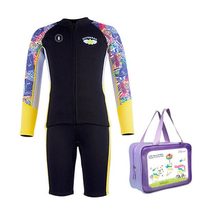 Little Surprise Box Dive 2 - Piece Kids Swimsuit Set with Front - Zip Jacket & Shorts - 4 - 5 Years Kids Swimwear