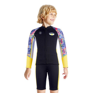 Little Surprise Box Dive 2 - Piece Kids Swimsuit Set with Front - Zip Jacket & Shorts - 4 - 5 Years Kids Swimwear