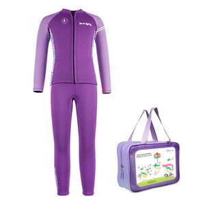 Little Surprise Box Dive 2 - Piece Neoprene Kids Swimsuit Set with Washbag - 4 - 5 Years Kids Swimwear
