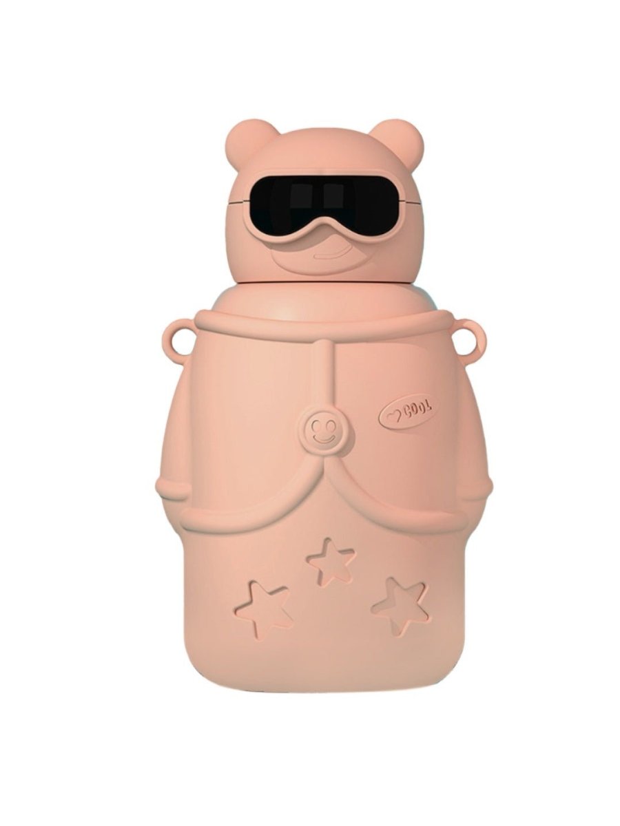 Little Surprise Box DIY Sticker Specsy Ted Kids Water Bottle - LSB-WB-DIY-PNKSPECSTED