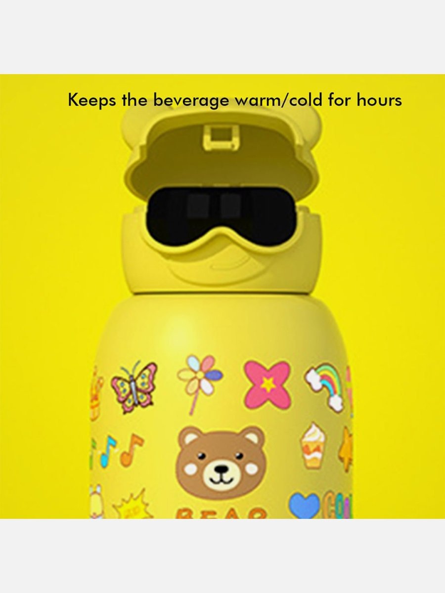 Little Surprise Box DIY Sticker Specsy Ted Kids Water Bottle - LSB-WB-DIY-GRNSPECSTED