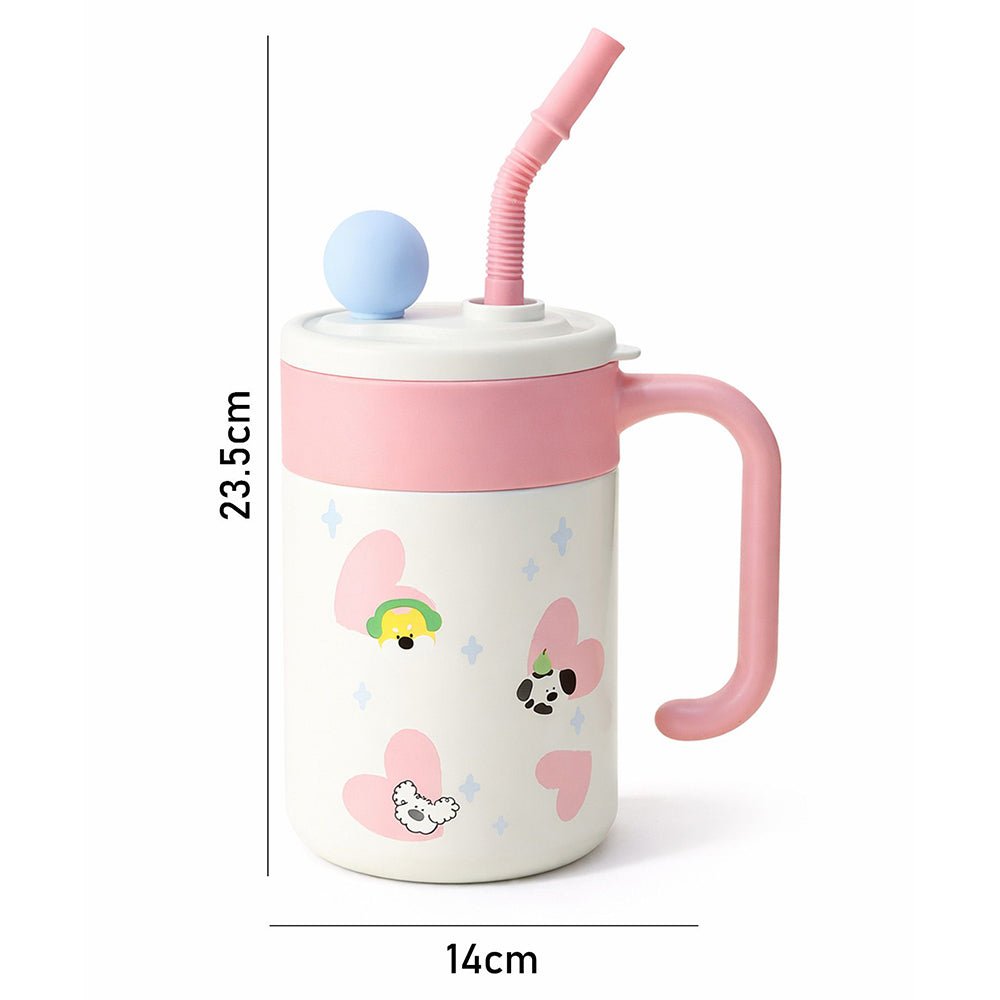 Little Surprise Box Doggy & Pink Hearts Stainless Steel Tumbler 620ml - Tumbler