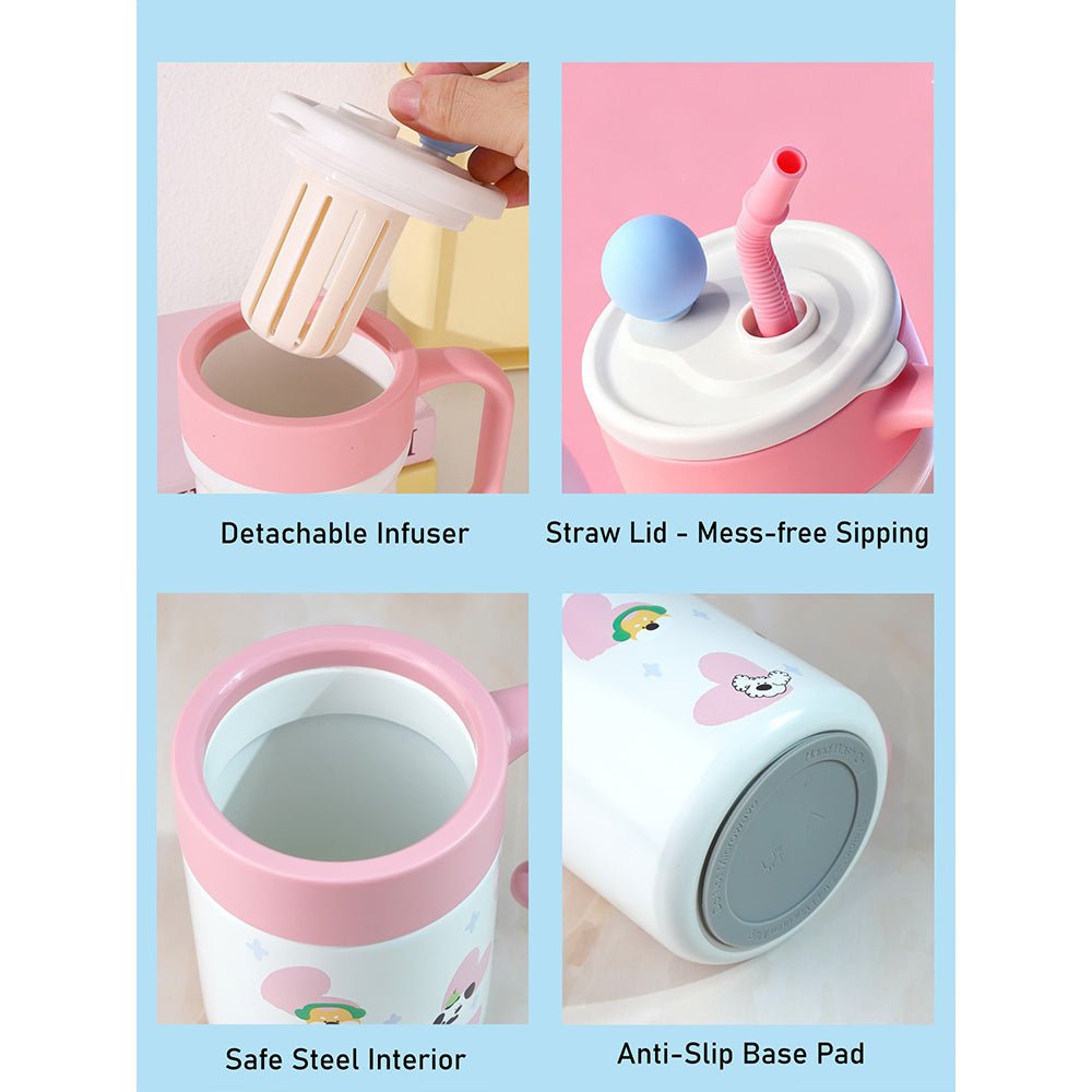 Little Surprise Box Doggy & Pink Hearts Stainless Steel Tumbler 620ml - Tumbler