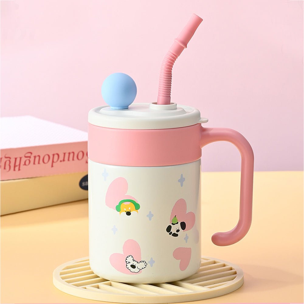 Little Surprise Box Doggy & Pink Hearts Stainless Steel Tumbler 620ml - Tumbler