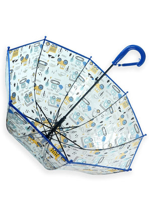 Little Surprise Box, Dome style construction theme Transparent Umbrella for Kids, 1-5years - Umbrella