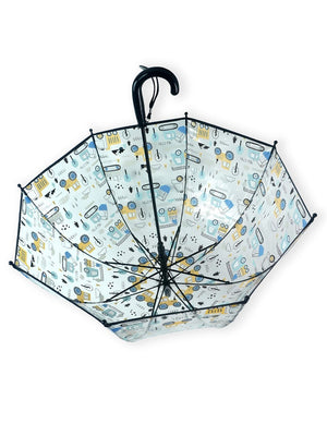 Little Surprise Box, Dome style construction theme Transparent Umbrella for Kids, 1-5years - Umbrella