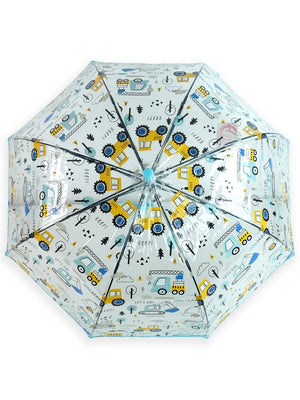 Little Surprise Box, Dome style construction theme Transparent Umbrella for Kids, 1-5years - Umbrella