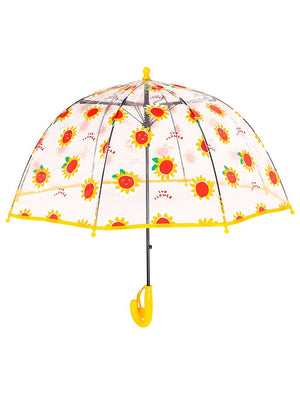 Little Surprise Box, Dome style Transparent Umbrella for Kids, 1 - 5years - LSB - UM - DOME - SUNFLOWR