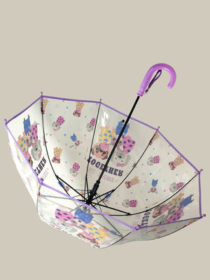 Little Surprise Box, Dome style Transparent Umbrella for Kids, 1 - 5years - LSB - UM - DOME - PUPYFAMLY