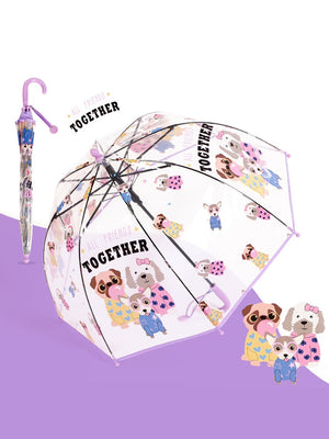 Little Surprise Box, Dome style Transparent Umbrella for Kids, 1 - 5years - LSB - UM - DOME - POPCRNDINO