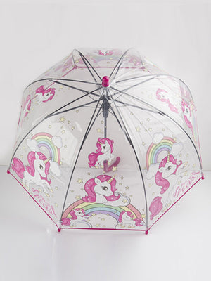Little Surprise Box, Dome style Transparent Umbrella for Kids, 1 - 5years - LSB - UM - DOME - RAINBOW