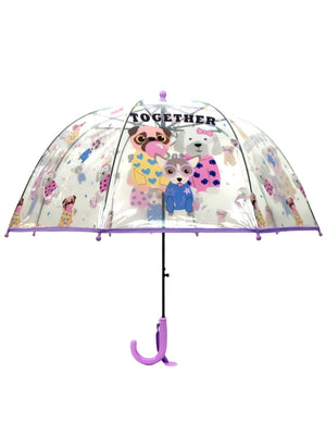Little Surprise Box, Dome style Transparent Umbrella for Kids, 1 - 5years - LSB - UM - DOME - PUPYFAMLY