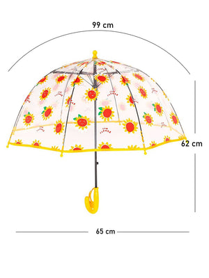 Little Surprise Box, Dome style Transparent Umbrella for Kids, 1 - 5years - LSB - UM - DOME - SUNFLOWR