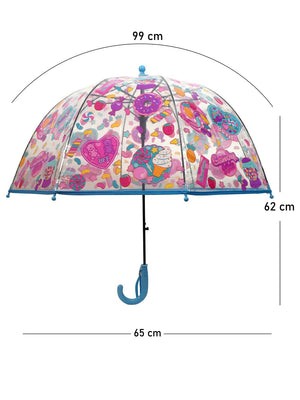 Little Surprise Box, Dome style Transparent Umbrella for Kids, 1 - 5years - LSB - UM - DOME - CANDY