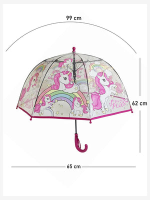 Little Surprise Box, Dome style Transparent Umbrella for Kids, 1 - 5years - LSB - UM - DOME - RAINBOW