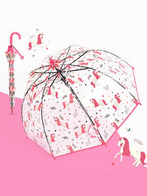 Little Surprise Box, Dome style Transparent Umbrella for Kids, 1 - 5years - LSB - UM - DOME - GARDNWHTUNI