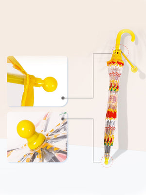 Little Surprise Box, Dome style Transparent Umbrella for Kids, 1 - 5years - LSB - UM - DOME - SUNFLOWR