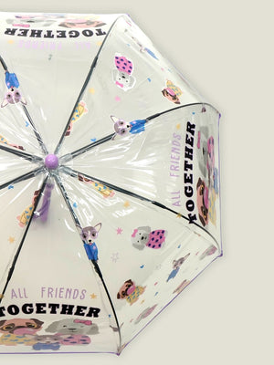 Little Surprise Box, Dome style Transparent Umbrella for Kids, 1 - 5years - LSB - UM - DOME - PUPYFAMLY