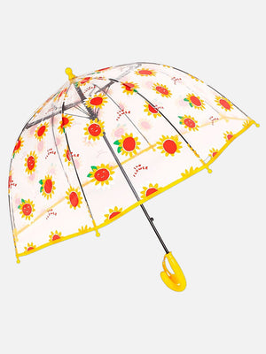 Little Surprise Box, Dome style Transparent Umbrella for Kids, 1 - 5years - LSB - UM - DOME - SUNFLOWR