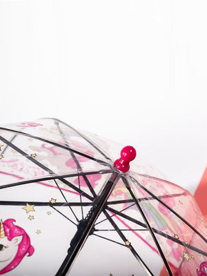Little Surprise Box, Dome style Transparent Umbrella for Kids, 1 - 5years - LSB - UM - DOME - RAINBOW