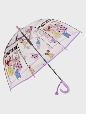 Little Surprise Box, Dome style Transparent Umbrella for Kids, 1 - 5years - LSB - UM - DOME - PUPYFAMLY