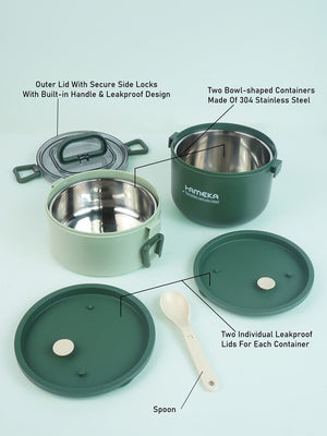Little Surprise Box Double Decker Stainless Steel Lunch Box - LSB - LB - OLVE - 2DECKR