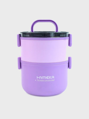 Little Surprise Box Double Decker Stainless Steel Lunch Box - LSB - LB - PURPL - 2DECKR