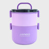 Little Surprise Box Double Decker Stainless Steel Lunch Box - LSB - LB - PURPL - 2DECKR
