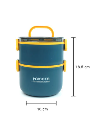 Little Surprise Box Double Decker Stainless Steel Lunch Box - LSB - LB - TEAL - 2DECKR