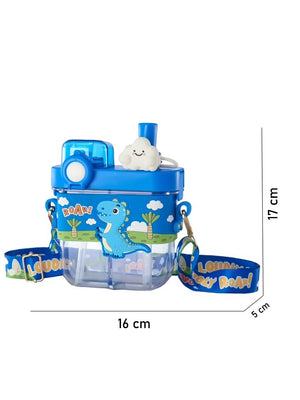 Little Surprise Box, Dual Beverage compartment Tritan Kids Water Bottle, 580ml, 2yrs + - LSB - WB - DUALDINO - TRITAN