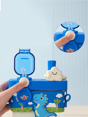 Little Surprise Box, Dual Beverage compartment Tritan Kids Water Bottle, 580ml, 2yrs + - LSB - WB - DUALDINO - TRITAN